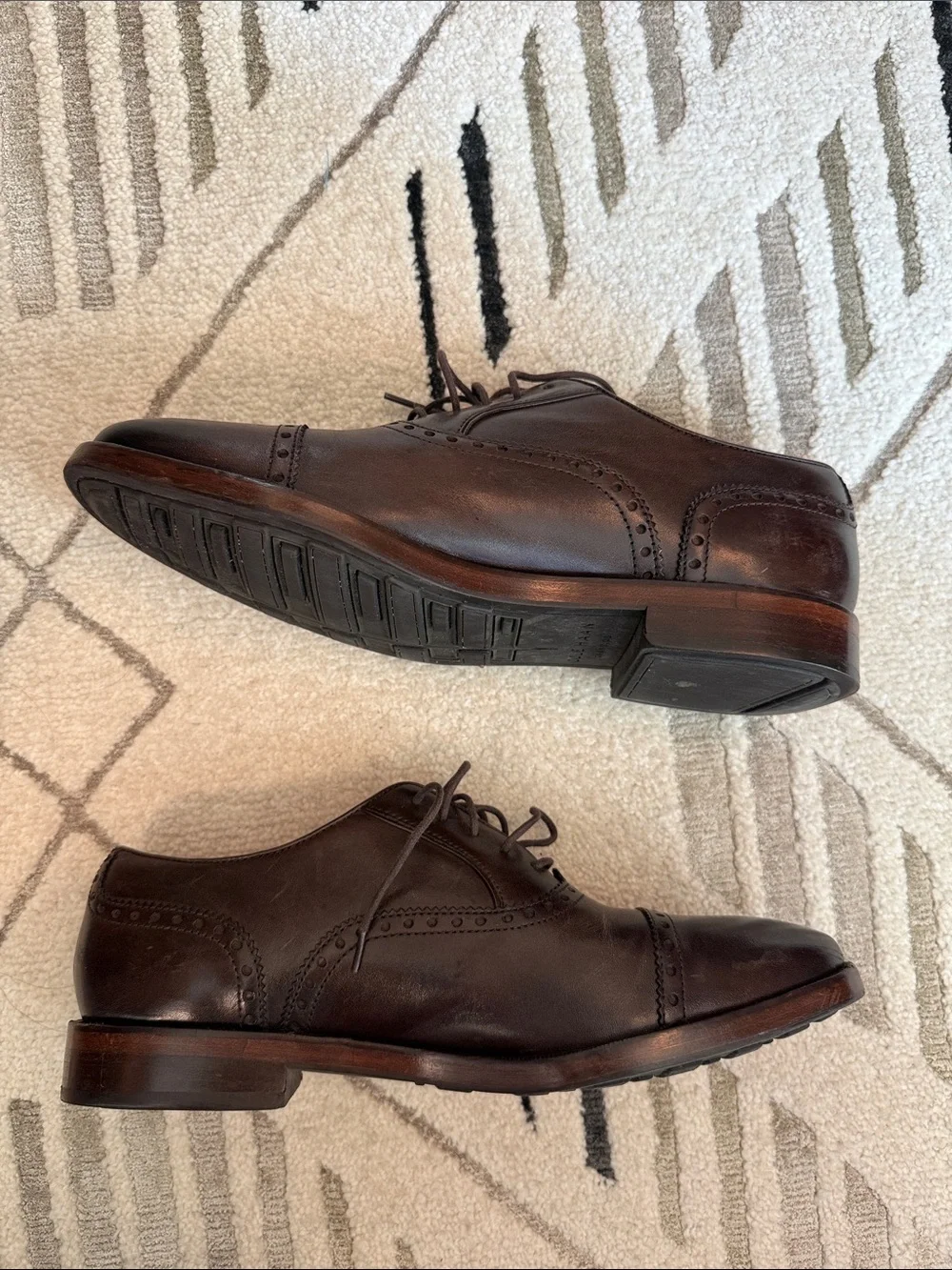 Cole Haan Dark Brown Leather Oxford Brogues